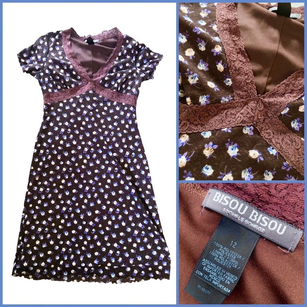 Bisou Bisou retro brown dress